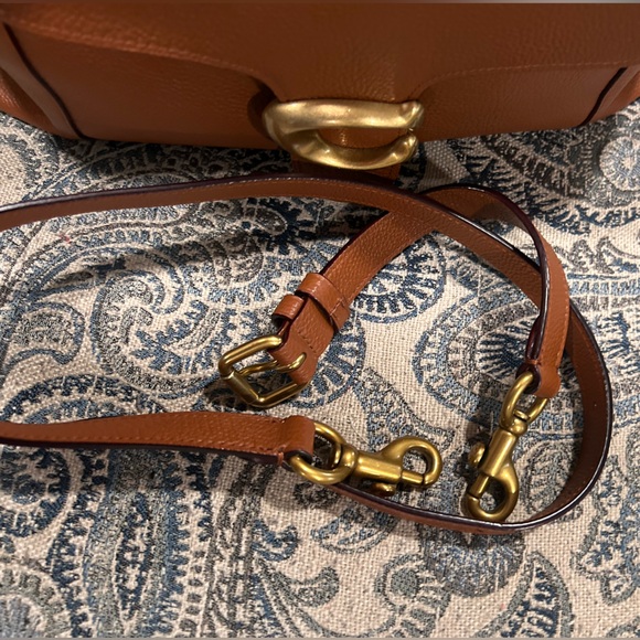 Coach Tabby Hobo Pebbled Leather Saddle Brown Like New - Picture 13 of 13